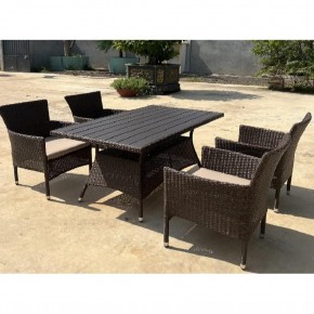 Комплект мебели из иск. ротанга AM-196B/T196 Brown 4Pcs (4+1) в Дегтярске - degtyarsk.ok-mebel.com | фото 3