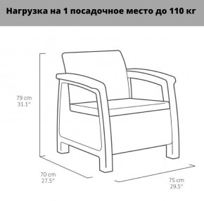 Комплект мебели Корфу Рест (Corfu Rest - without table) графит в Дегтярске - degtyarsk.ok-mebel.com | фото 3