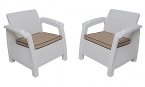 Комплект уличной мебели Yalta Premium Terrace Set (Ялта) белый (+подушки под спину) в Дегтярске - degtyarsk.ok-mebel.com | фото 4