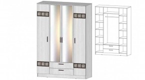 КОСТА-РИКА Шкаф 4-х створчатый (анкор светлый) в Дегтярске - degtyarsk.ok-mebel.com | фото