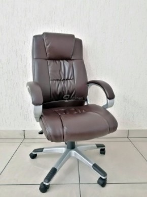 Кресло Barneo K-6 для руководителя (коричневая экокожа) в Дегтярске - degtyarsk.ok-mebel.com | фото 1