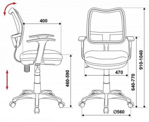 Кресло детское Бюрократ CH-W797/LB/TW-55 голубой в Дегтярске - degtyarsk.ok-mebel.com | фото 3