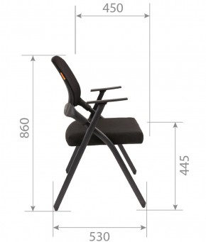 Кресло для посетителей CHAIRMAN NEXX (ткань стандарт черный/сетка DW-01) в Дегтярске - degtyarsk.ok-mebel.com | фото 7