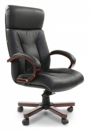 Кресло для руководителя Chairman 421 черный/орех темный, черный в Дегтярске - degtyarsk.ok-mebel.com | фото