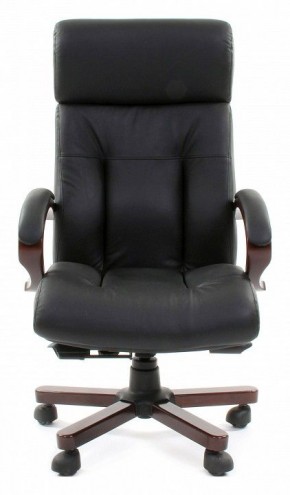 Кресло для руководителя Chairman 421 черный/орех темный, черный в Дегтярске - degtyarsk.ok-mebel.com | фото 2