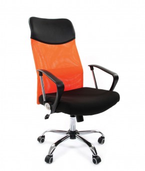 Кресло для руководителя CHAIRMAN 610 N (15-21 черный/сетка оранжевый) в Дегтярске - degtyarsk.ok-mebel.com | фото 1