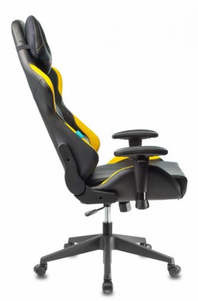 Кресло игровое Бюрократ VIKING 5 AERO YELLOW черный/желтый в Дегтярске - degtyarsk.ok-mebel.com | фото 2