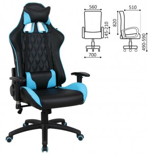 Кресло компьютерное BRABIX "GT Master GM-110" (черное/голубое) 531928 в Дегтярске - degtyarsk.ok-mebel.com | фото 2