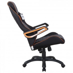 Кресло компьютерное BRABIX Techno Pro GM-003 (ткань черное/серое, вставки оранжевые) 531813 в Дегтярске - degtyarsk.ok-mebel.com | фото 4