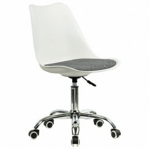 Кресло стул BRABIX "Eames MG-310 CH", хром, пластик белый, ткань серая, 532924 в Дегтярске - degtyarsk.ok-mebel.com | фото 2