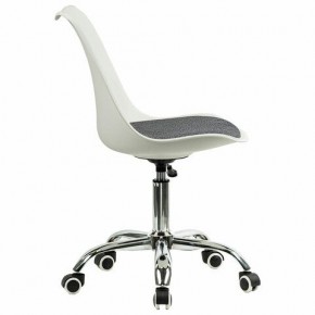 Кресло стул BRABIX "Eames MG-310 CH", хром, пластик белый, ткань серая, 532924 в Дегтярске - degtyarsk.ok-mebel.com | фото 3