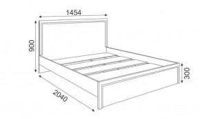 Кровать 1.4 М16 Стандарт с настилом Беатрис (Орех гепланкт) в Дегтярске - degtyarsk.ok-mebel.com | фото