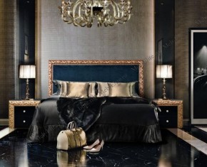 Кровать 2-х спальная (1,6 м) Тиффани Premium черная/золото с мягким элементом (Антрацит) с подъемным механизмомарт (ТФКР-3[3](П) в Дегтярске - degtyarsk.ok-mebel.com | фото 2