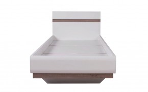 Кровать 90/TYP 90, LINATE ,цвет белый/сонома трюфель в Дегтярске - degtyarsk.ok-mebel.com | фото 3