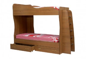 Кровать детская 2-х ярусная Юниор-1 (800*2000) ЛДСП в Дегтярске - degtyarsk.ok-mebel.com | фото 1