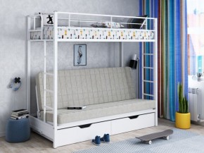 Кровать двухъярусная с диваном "Мадлен-ЯЯ" с ящиками в Дегтярске - degtyarsk.ok-mebel.com | фото