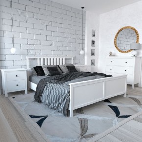 Кровать Ф-156.02 двухспальная 160х200 из массива сосны, цвет белый в Дегтярске - degtyarsk.ok-mebel.com | фото 1