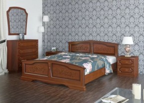 ЕЛЕНА Кровать из массива 1800 (Орех) в Дегтярске - degtyarsk.ok-mebel.com | фото 2