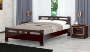 ВЕРОНИКА-2 Кровать из массива 1200 (Темный орех) в Дегтярске - degtyarsk.ok-mebel.com | фото