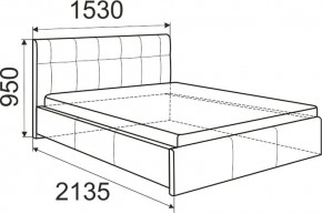 Кровать Изабелла с латами Newtone cacao 1400x2000 в Дегтярске - degtyarsk.ok-mebel.com | фото 5