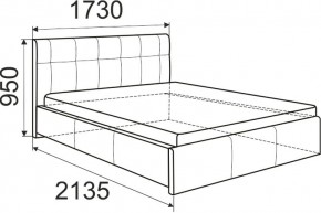 Кровать Изабелла с латами Newtone cacao 1400x2000 в Дегтярске - degtyarsk.ok-mebel.com | фото 6