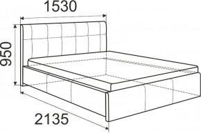 Кровать Изабелла с латами Newtone light beige 1400x2000 в Дегтярске - degtyarsk.ok-mebel.com | фото 1