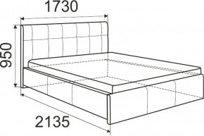 Кровать Изабелла с латами Newtone light beige 1400x2000 в Дегтярске - degtyarsk.ok-mebel.com | фото 2