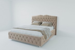 Кровать Нягань с ПМ 800 (велюр светло-серый) в Дегтярске - degtyarsk.ok-mebel.com | фото 2