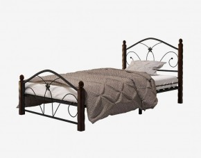 Кровать "Селена 1" Черная (900*2000) (ножки-шоколад) с коваными элементами в Дегтярске - degtyarsk.ok-mebel.com | фото 2