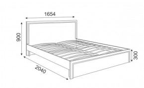 Кровать 1.6 Беатрис М07 Стандарт с ортопедическим основанием (дуб млечный) в Дегтярске - degtyarsk.ok-mebel.com | фото 2