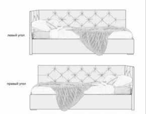 Кровать угловая Лэсли интерьерная +основание (120х200) в Дегтярске - degtyarsk.ok-mebel.com | фото 2