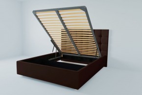 Кровать Венеция с ПМ 1800 (экокожа коричневая) в Дегтярске - degtyarsk.ok-mebel.com | фото