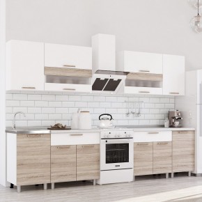 Кухня Айсбери 2.4 м (Белый/Дуб Сонома) в Дегтярске - degtyarsk.ok-mebel.com | фото