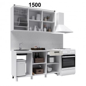 Кухня ДИОР 1500 (Белый/Дуб Крафт белый) в Дегтярске - degtyarsk.ok-mebel.com | фото 2