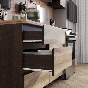 Кухня Энигма 1.6 м (венге/дуб каньон) в Дегтярске - degtyarsk.ok-mebel.com | фото 2