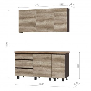 Кухня Энигма 1.6 м (венге/дуб каньон) в Дегтярске - degtyarsk.ok-mebel.com | фото 5