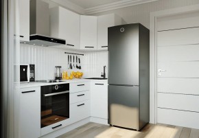 Кухонный гарнитур Белый Глянец 2200*1000 (Стол. 26мм) в Дегтярске - degtyarsk.ok-mebel.com | фото