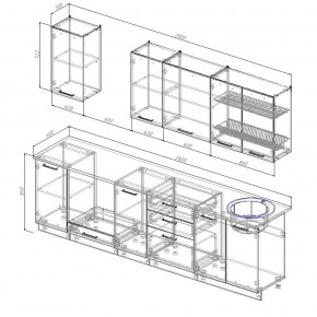 Кухонный гарнитур Лада 2800 (Стол. 26мм) в Дегтярске - degtyarsk.ok-mebel.com | фото 2