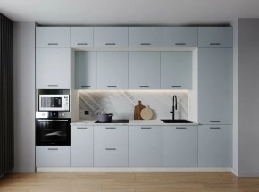 Кухонный гарнитур Смоки 3400 (Стол. 26мм) в Дегтярске - degtyarsk.ok-mebel.com | фото
