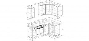 Кухонный гарнитур Умбра 2000*1200 (Стол. 26мм) в Дегтярске - degtyarsk.ok-mebel.com | фото 2