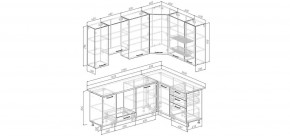 Кухонный гарнитур Умбра 2200*1600 h950 (Стол. 26мм) в Дегтярске - degtyarsk.ok-mebel.com | фото 2