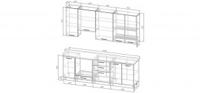 Кухонный гарнитур Умбра 2400 h950 (Стол. 26мм) в Дегтярске - degtyarsk.ok-mebel.com | фото 2