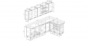Кухонный гарнитур Умбра 2600*1600 (Стол. 26мм) в Дегтярске - degtyarsk.ok-mebel.com | фото 2