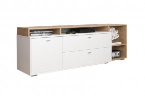 ЛАНС Комод-тумба К202  (дуб бунратти/белый) в Дегтярске - degtyarsk.ok-mebel.com | фото