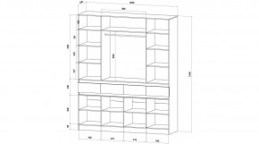 ЛЕНОРА Спальный гарнитур (модульный) графит в Дегтярске - degtyarsk.ok-mebel.com | фото 9
