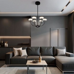 Люстра на штанге Eurosvet Fungo 50388 LED черный в Дегтярске - degtyarsk.ok-mebel.com | фото 3