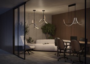 Люстра на штанге Maytoni Wabi MOD428PL-L27BK в Дегтярске - degtyarsk.ok-mebel.com | фото 6