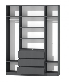 МС "Хилтон" Шкаф №1 1600 (Графит) в Дегтярске - degtyarsk.ok-mebel.com | фото 3
