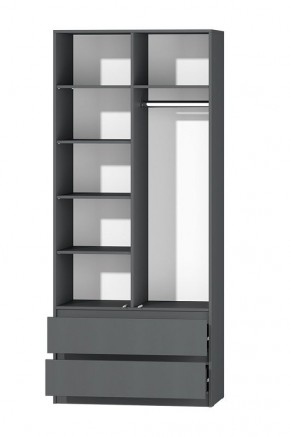 МС "Хилтон" Шкаф №3 900 (Графит) в Дегтярске - degtyarsk.ok-mebel.com | фото 3