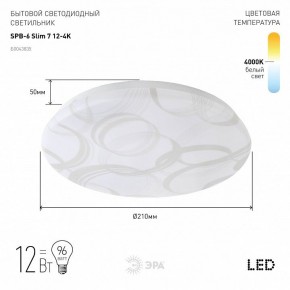 Накладной светильник Эра Slim SPB-6 Slim 7 12-4K в Дегтярске - degtyarsk.ok-mebel.com | фото 2